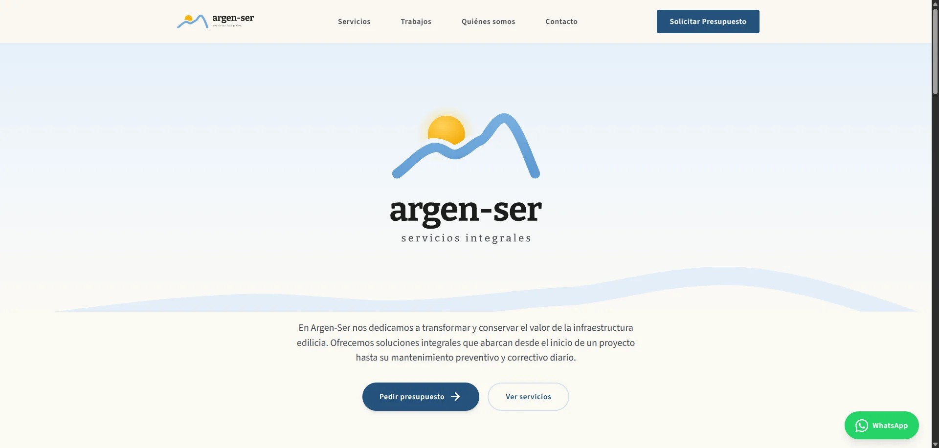 Portada del sitio de Argen-Ser